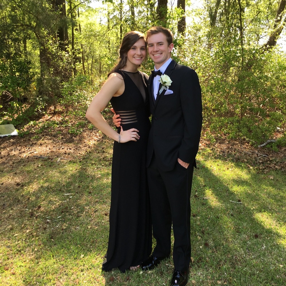 BLACK PROM DRESS WORN ONCE